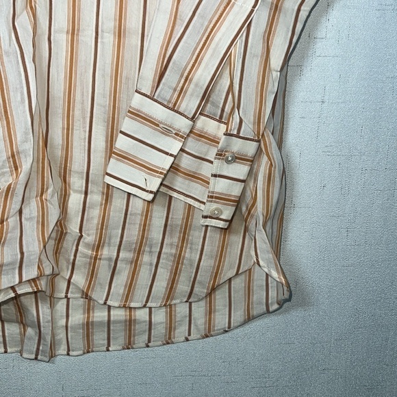 Helmut Lang Light Weight Striped Tunic Top Size XS Preppy Office Siren Corpcore - Picture 5 of 7